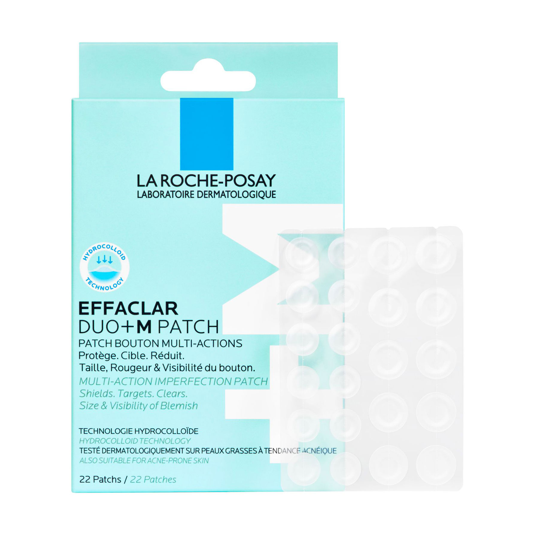 Гідроколоїдні мультифункціональні патчі точкової дії La Roche-Posay Effaclar Duo+ M Patch для зменшення розмірів та видимості недоліків шкіри обличчя, 22 шт