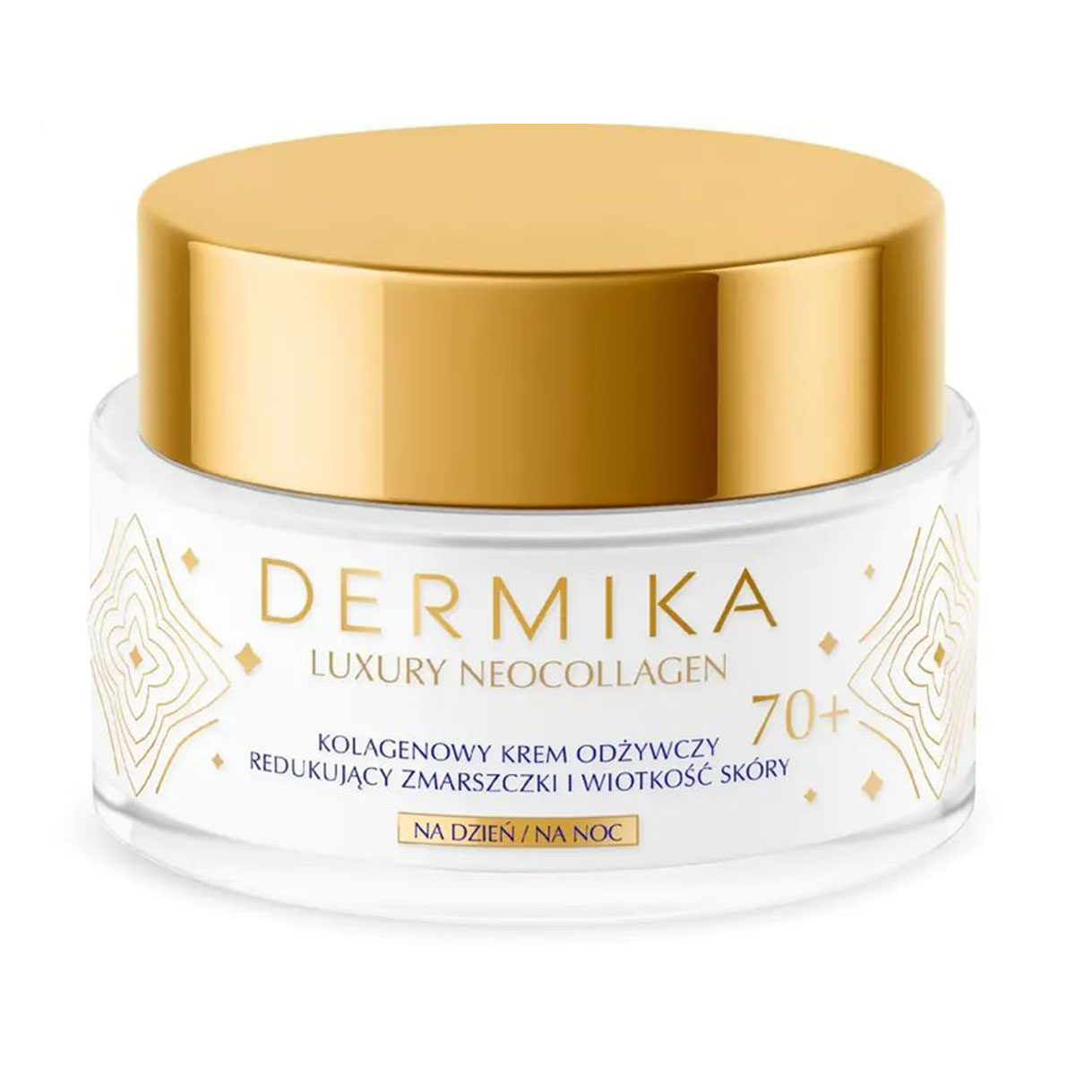 Колагеновий живильний крем для обличчя Dermika Luxury Neocollagen для зменшення зморщок та в'ялості шкіри, 70+, 50 мл