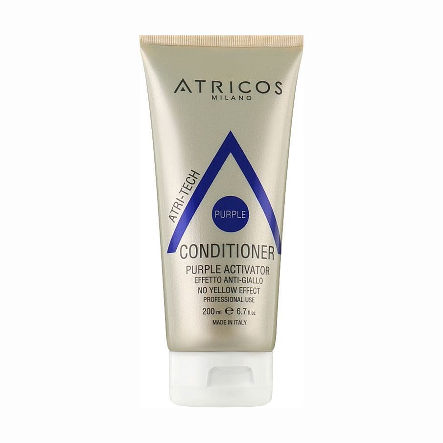 Кондиціонер-активатор Atricos Milano Atri-Tech Purple Activator Conditioner для зменшення ефекту жовтого кольору волосся, 200 мл
